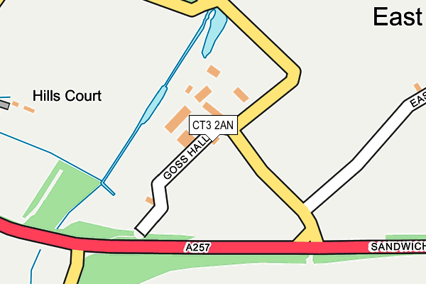 CT3 2AN map - OS OpenMap – Local (Ordnance Survey)