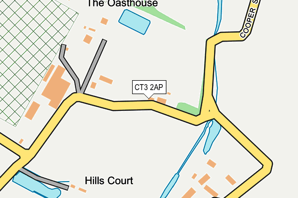 CT3 2AP map - OS OpenMap – Local (Ordnance Survey)