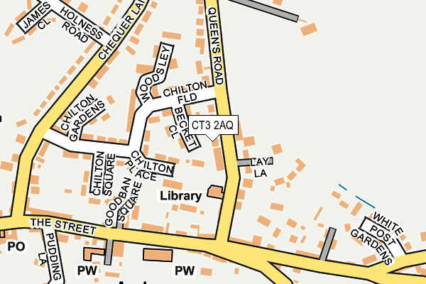 CT3 2AQ map - OS OpenMap – Local (Ordnance Survey)