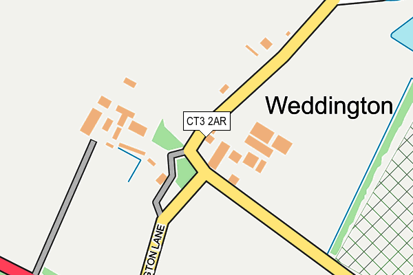 CT3 2AR map - OS OpenMap – Local (Ordnance Survey)