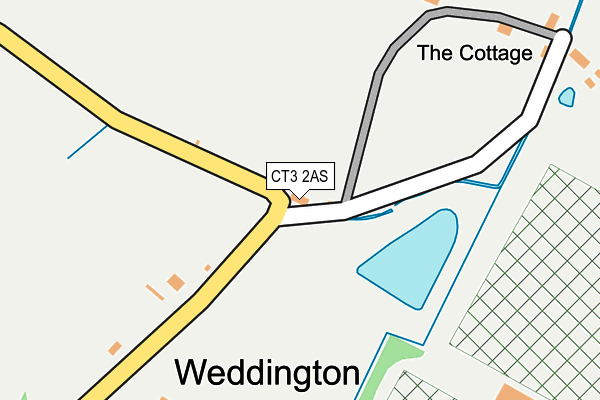 CT3 2AS map - OS OpenMap – Local (Ordnance Survey)