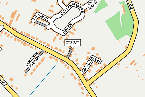 CT3 2AT map - OS OpenMap – Local (Ordnance Survey)