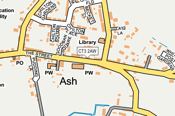 CT3 2AW map - OS OpenMap – Local (Ordnance Survey)