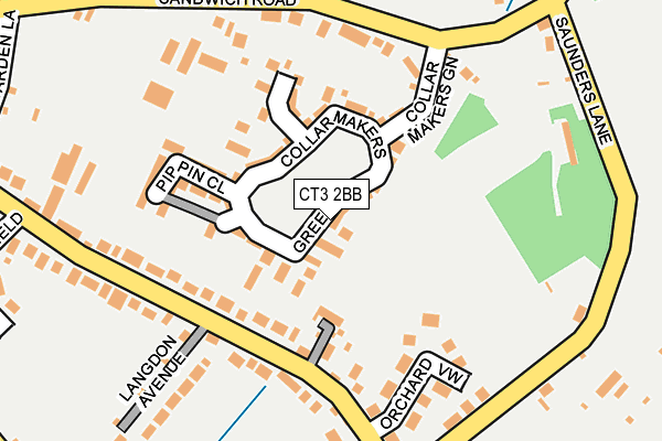 CT3 2BB map - OS OpenMap – Local (Ordnance Survey)