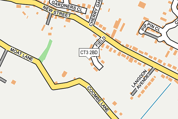 CT3 2BD map - OS OpenMap – Local (Ordnance Survey)