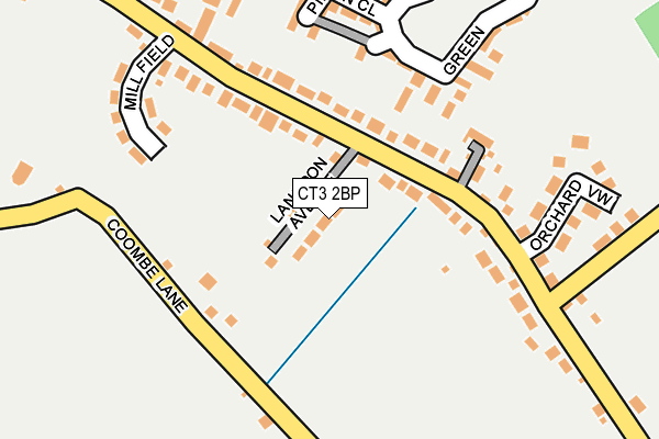 CT3 2BP map - OS OpenMap – Local (Ordnance Survey)