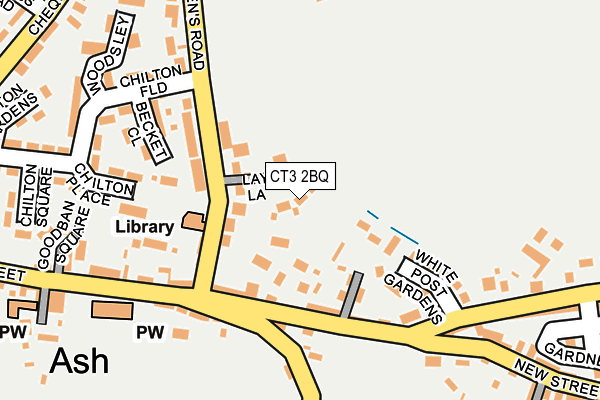 CT3 2BQ map - OS OpenMap – Local (Ordnance Survey)