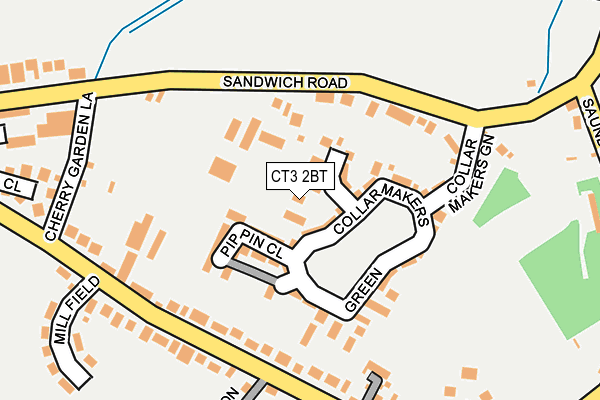 CT3 2BT map - OS OpenMap – Local (Ordnance Survey)