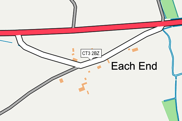 CT3 2BZ map - OS OpenMap – Local (Ordnance Survey)