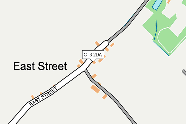 CT3 2DA map - OS OpenMap – Local (Ordnance Survey)