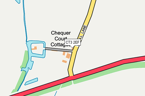 CT3 2EF map - OS OpenMap – Local (Ordnance Survey)