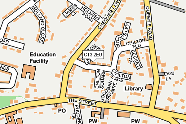 CT3 2EU map - OS OpenMap – Local (Ordnance Survey)