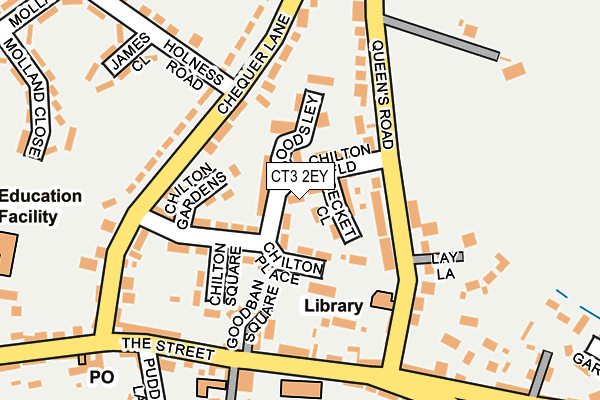 CT3 2EY map - OS OpenMap – Local (Ordnance Survey)