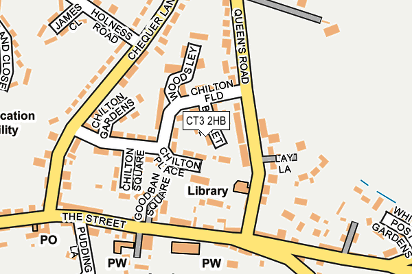 CT3 2HB map - OS OpenMap – Local (Ordnance Survey)