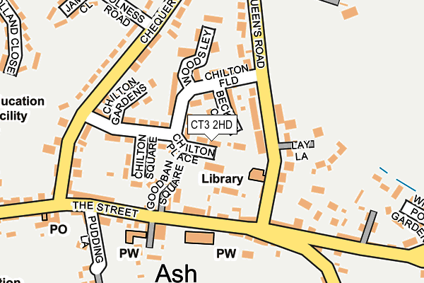 CT3 2HD map - OS OpenMap – Local (Ordnance Survey)