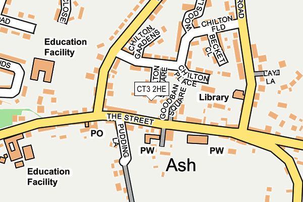 CT3 2HE map - OS OpenMap – Local (Ordnance Survey)