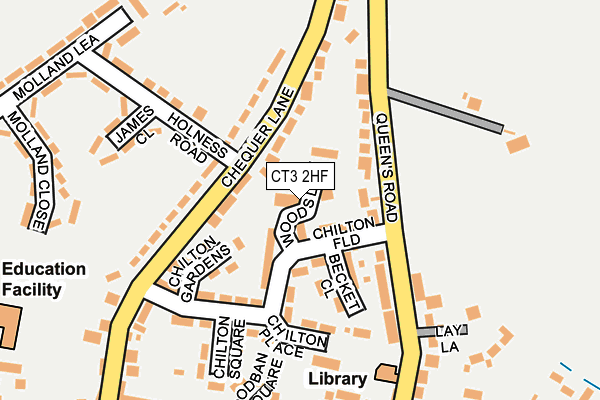 CT3 2HF map - OS OpenMap – Local (Ordnance Survey)