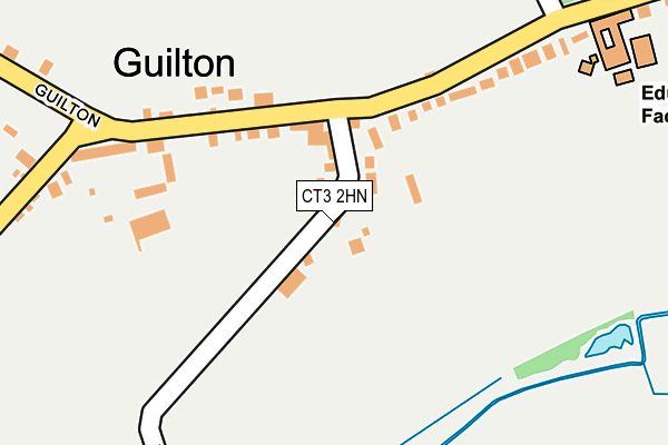 CT3 2HN map - OS OpenMap – Local (Ordnance Survey)