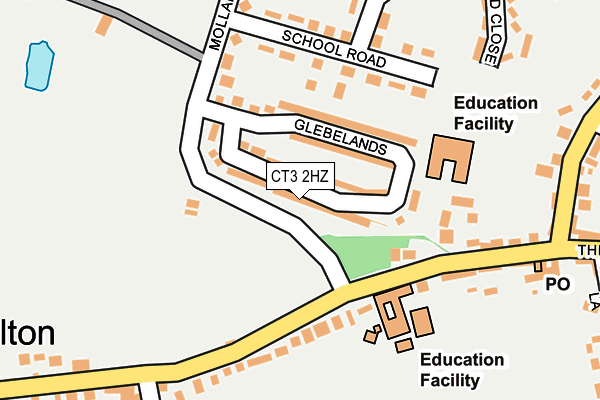 CT3 2HZ map - OS OpenMap – Local (Ordnance Survey)