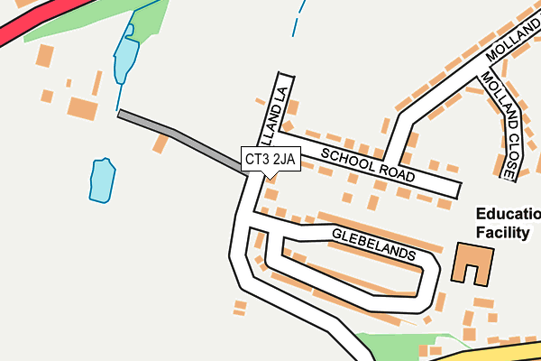 CT3 2JA map - OS OpenMap – Local (Ordnance Survey)