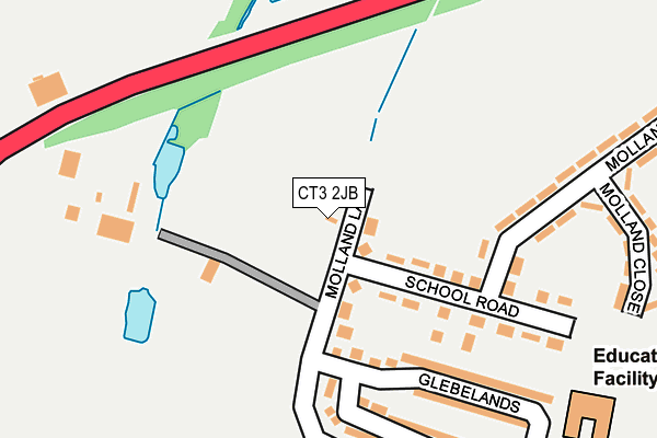 CT3 2JB map - OS OpenMap – Local (Ordnance Survey)