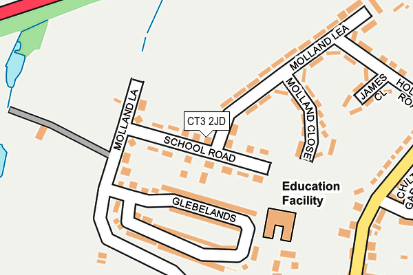 CT3 2JD map - OS OpenMap – Local (Ordnance Survey)