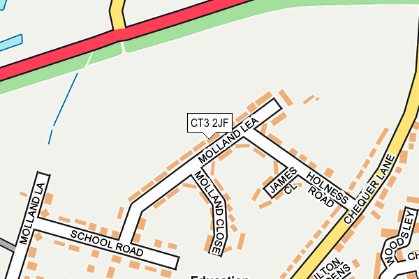 CT3 2JF map - OS OpenMap – Local (Ordnance Survey)