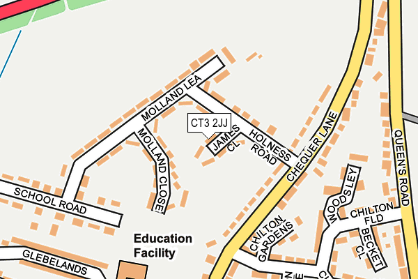 CT3 2JJ map - OS OpenMap – Local (Ordnance Survey)