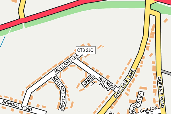 CT3 2JQ map - OS OpenMap – Local (Ordnance Survey)