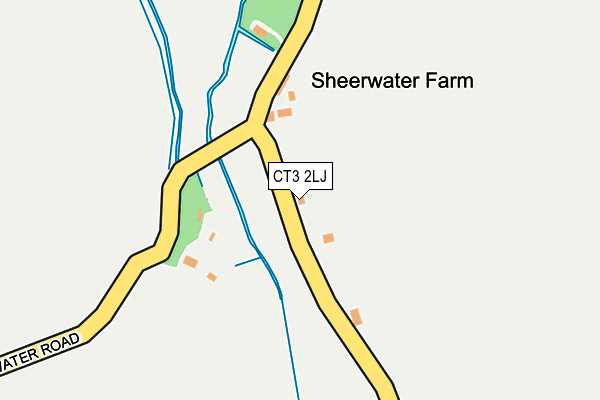 CT3 2LJ map - OS OpenMap – Local (Ordnance Survey)