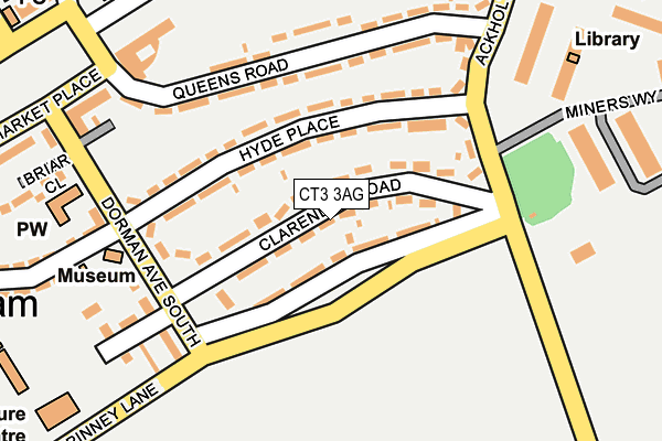 CT3 3AG map - OS OpenMap – Local (Ordnance Survey)
