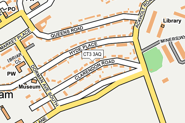 CT3 3AQ map - OS OpenMap – Local (Ordnance Survey)