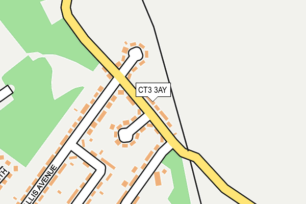 CT3 3AY map - OS OpenMap – Local (Ordnance Survey)