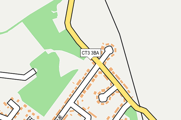 CT3 3BA map - OS OpenMap – Local (Ordnance Survey)