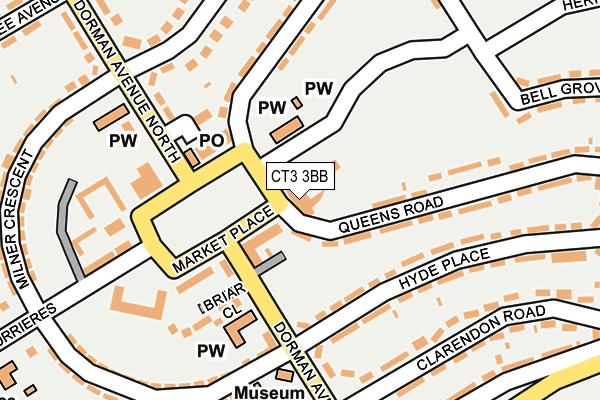 CT3 3BB map - OS OpenMap – Local (Ordnance Survey)