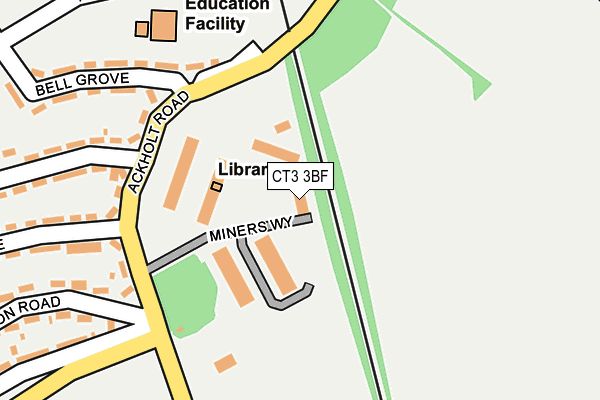 CT3 3BF map - OS OpenMap – Local (Ordnance Survey)