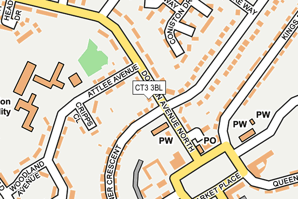 CT3 3BL map - OS OpenMap – Local (Ordnance Survey)