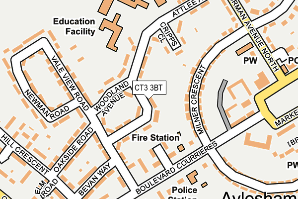 CT3 3BT map - OS OpenMap – Local (Ordnance Survey)