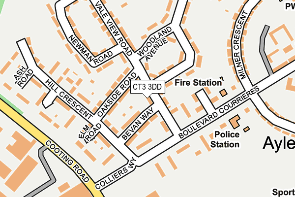 CT3 3DD map - OS OpenMap – Local (Ordnance Survey)