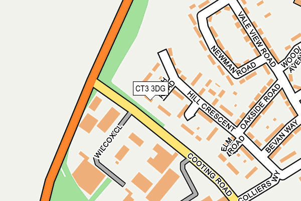 CT3 3DG map - OS OpenMap – Local (Ordnance Survey)