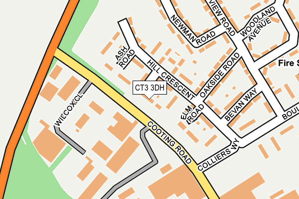 CT3 3DH map - OS OpenMap – Local (Ordnance Survey)