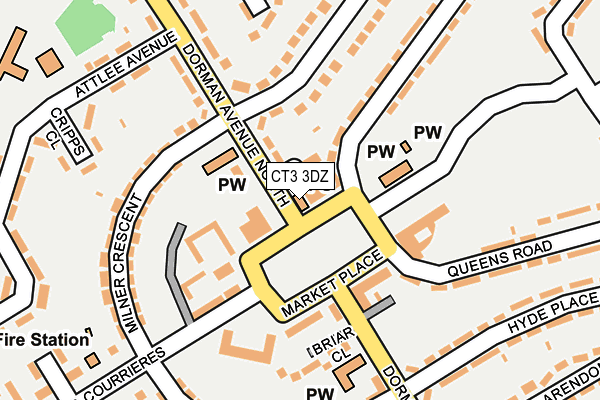 CT3 3DZ map - OS OpenMap – Local (Ordnance Survey)