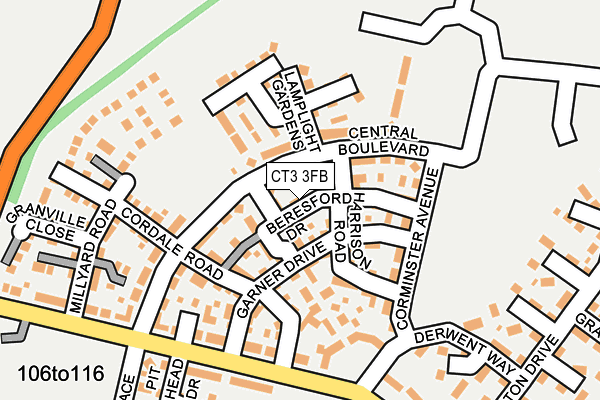 CT3 3FB map - OS OpenMap – Local (Ordnance Survey)