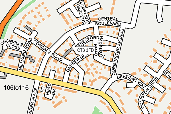 CT3 3FD map - OS OpenMap – Local (Ordnance Survey)