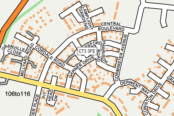 CT3 3FE map - OS OpenMap – Local (Ordnance Survey)