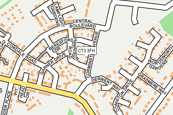 CT3 3FH map - OS OpenMap – Local (Ordnance Survey)