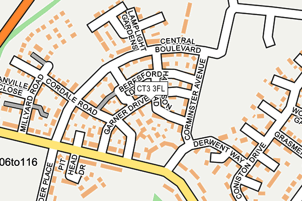 CT3 3FL map - OS OpenMap – Local (Ordnance Survey)