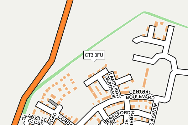 CT3 3FU map - OS OpenMap – Local (Ordnance Survey)