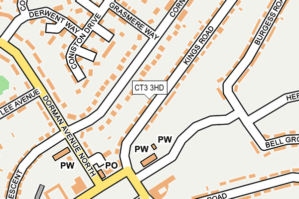 CT3 3HD map - OS OpenMap – Local (Ordnance Survey)