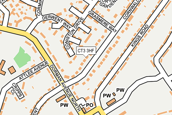 CT3 3HF map - OS OpenMap – Local (Ordnance Survey)